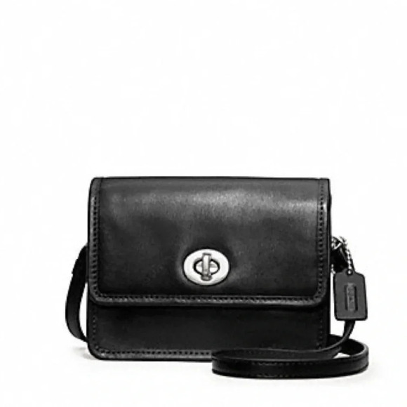 Vintage Coach Legacy Mini Penny Turnlock Leather Crossbody - Picture 1 of 11